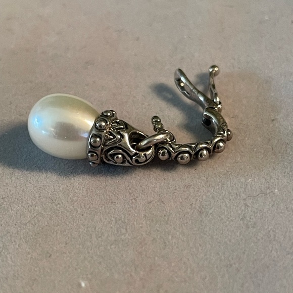 Barbara Bixby Hinged Cuff Bracelet With Pearl Enhancer Charm - Picture 6 of 14